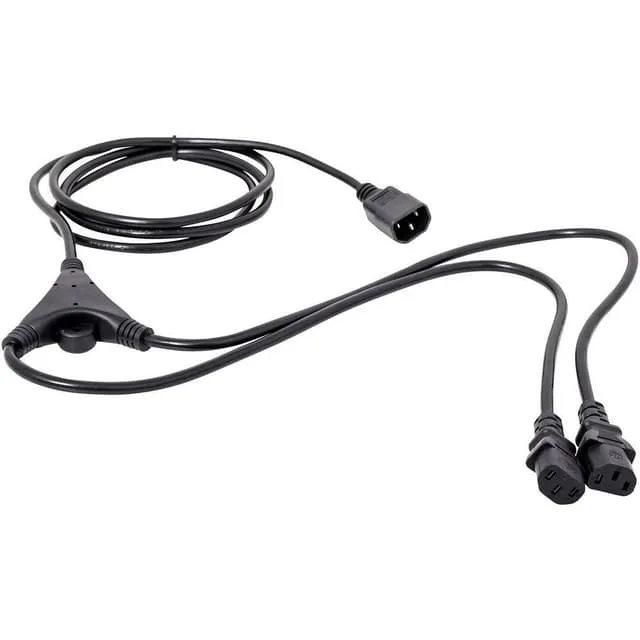 HAWA 1008273 IEC Y-kabel, svart, 5 m