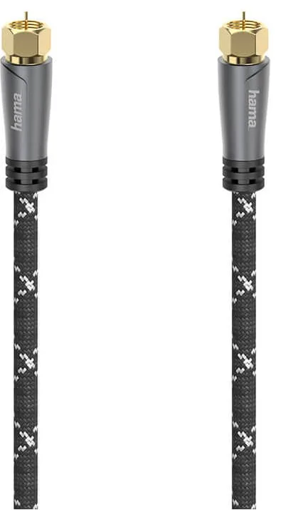 Hama 00205078 koaxial kabel 3 m F Sort, Grå