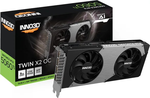 Inno3D GeForce RTX 5060 Ti Twin X2 8 GB GDDR7, HDMI/3xDP