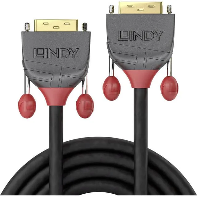 LINDY DVI Anslutningskabel 10.00 m 36240 Svart