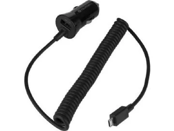 Gogen USB 2.1A charger with integrated microUSB cable Black