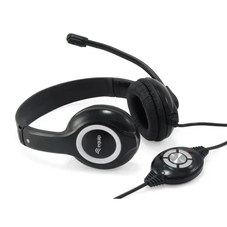 Equip 245301 headset med kabel, USB-A, samtal och musik, svart