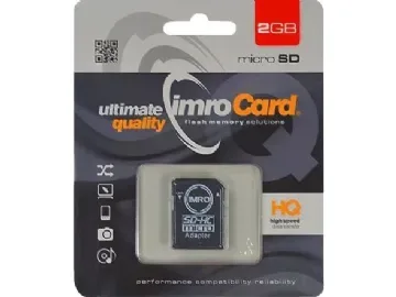 Imro MicroSD 2GB card with adapter