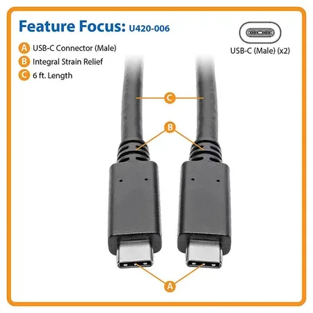 Eaton Tripp Lite Series USB-C Cable (M/M)