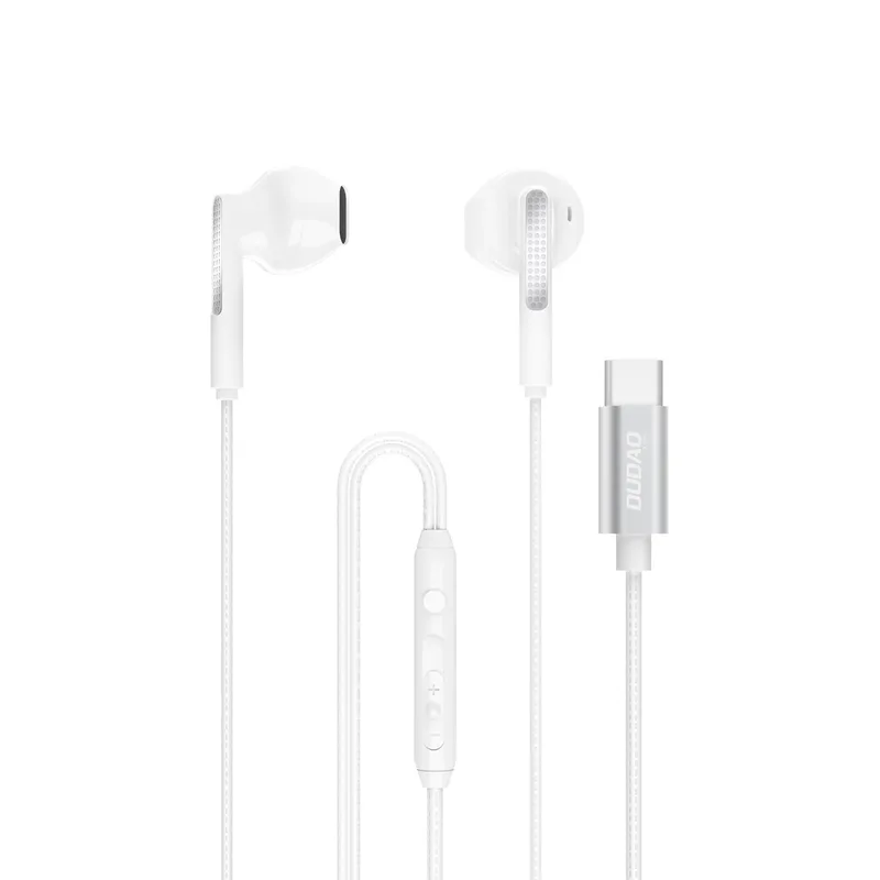 Dudao X3Pro in-ear hörlurar USB-C 1,2 m vit