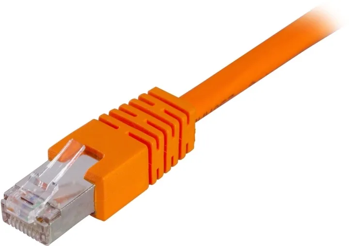DELTACO F/UTP Cat6 patchkabel, 0,7m, orange (STP-607-OR)