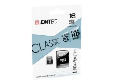Emtec Mini Jumbo Extra Micro SDHC 16 GB klass 10 UHS-I-kort