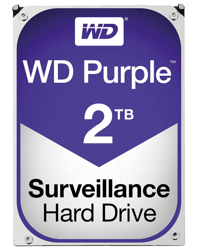 2 TB WD Purple, 5400 rpm, 64 MB cache SATA3, Surveillance