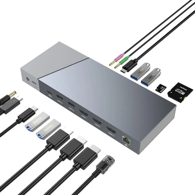Nördic DisplayLink USB-A & USB-C Dockingsstation 1