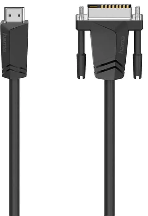 Hama HDMI till DVI/D-kabel, 1,5 m, svart