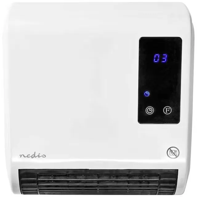 Nedis HTBA20WT Keramisk värmefläkt 20 m² Vit, Grå