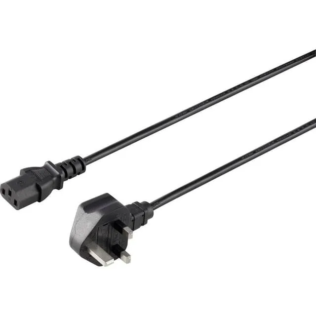 Sygonix SY-5042738 IEC Anslutningskabel Svart 2.00 m