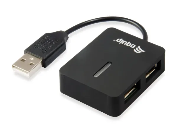 Equip 128952 USB 2.0-hubb, 2 portar, svart