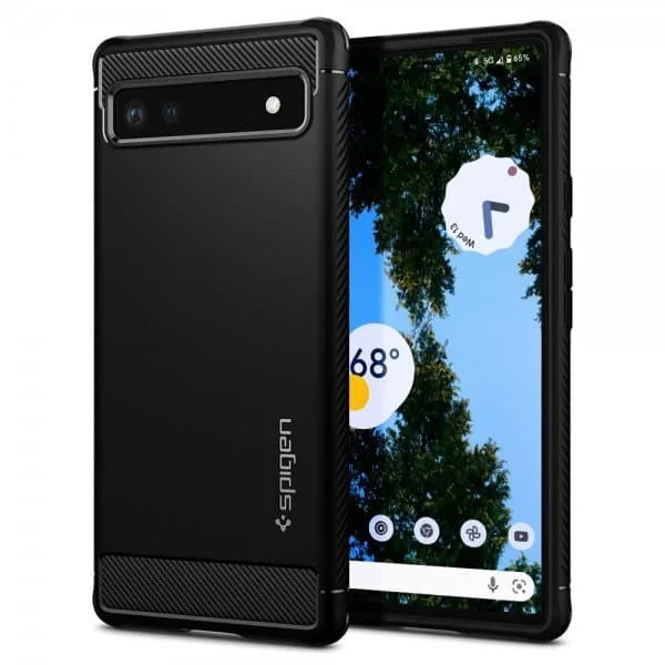 Spigen Google Pixel 6a Skal Rugged Armor Matte Black