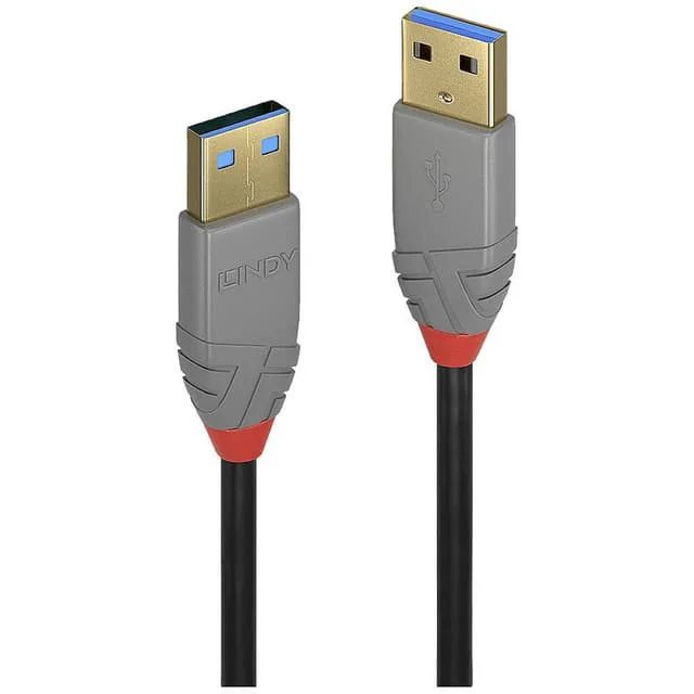 Lindy 36754 USB-kabel USB 3.2 Gen 1 (3.1 Gen 1) 5 m USB A Sort, Grå