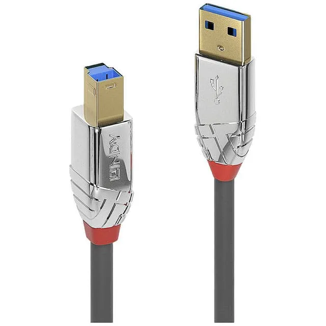 Lindy 36664 USB-kabel USB 3.2 Gen 1 (3.1 Gen 1) 5 m USB A USB B Grå