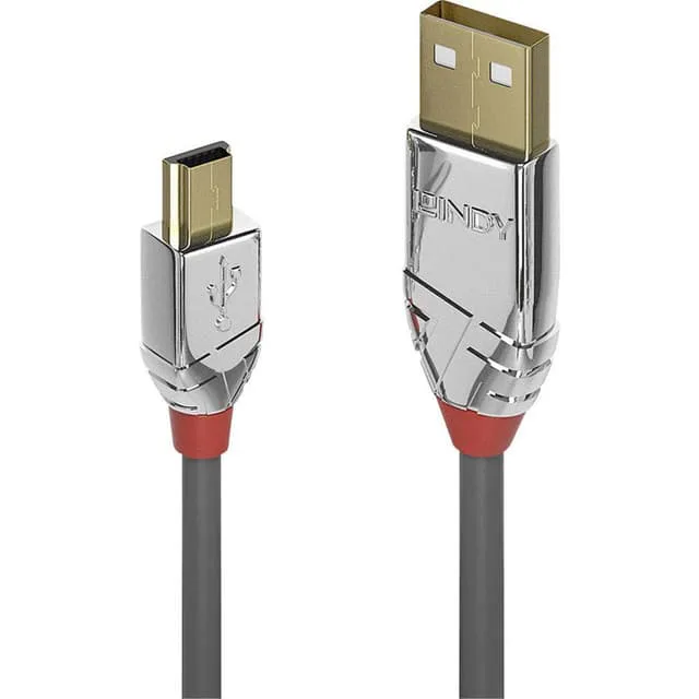 Lindy 36633 USB-kabel USB 2.0 3 m USB A Mini-USB B Grå