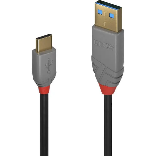 Lindy 36888 USB-kabel USB 2.0 3 m USB A USB C Sort, Grå