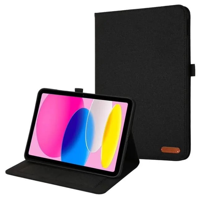 MTK Apple iPad 10.9 2022 Vikbart fodral korthållare Tygtextur