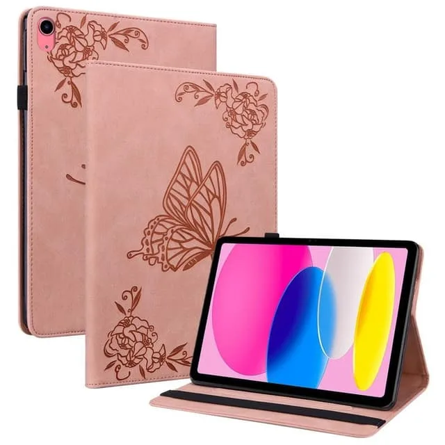 MTK Apple iPad 10.9 2022 Vikbart fodral korthållare Fjäril