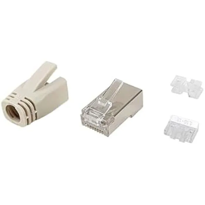 Utrusta 121182 Paket med 100 skärmade RJ45 Cat.6A-kontakter