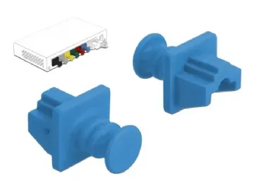 DeLOCK Dust Cover for RJ45 jack 10 pieces red