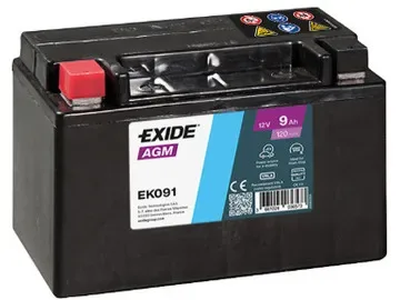 EXIDE EK091 9Ah AGM-batteri