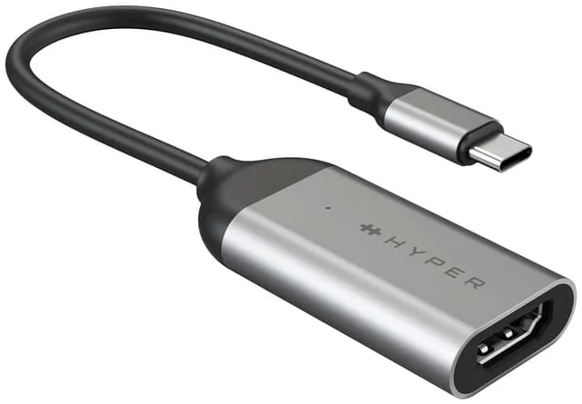 Hyper HD-H8K USB Type-C HDMI Rostfritt stål