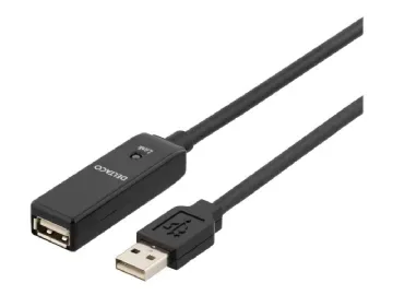 USB 2.0 förlängningskabel, aktiv, 10m (USB2-EX10M)