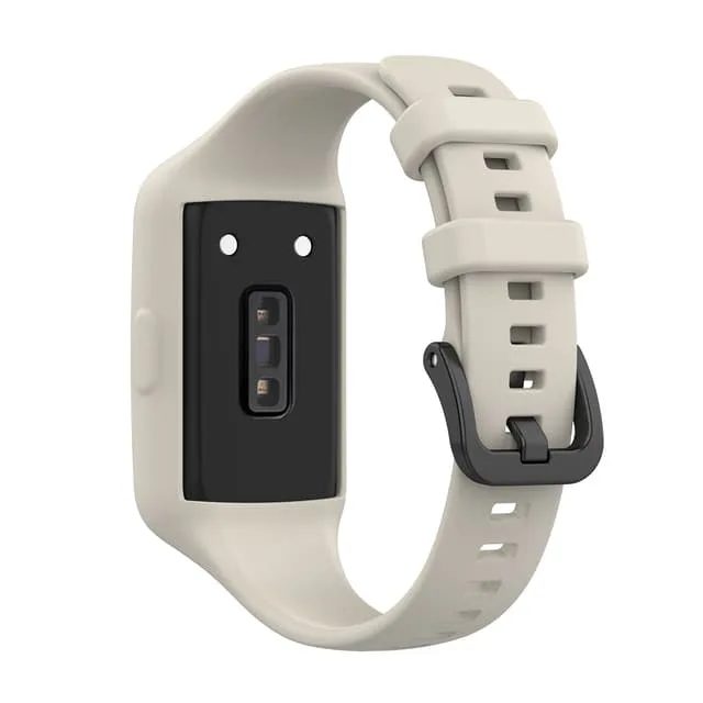 Klockarmband med Klockfodral i Silikon Grå Huawei Band 7 / Band 6 / Ba