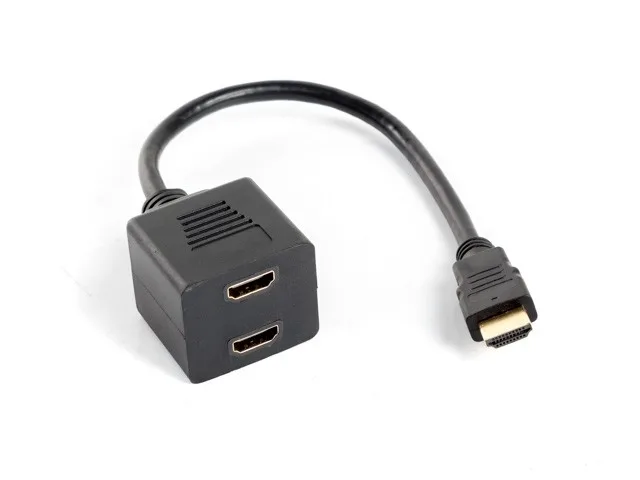 HDMI(M)-2X HDMI(F) ADAPTER CABLE 20CM BLACK SPLITTER LANBERG