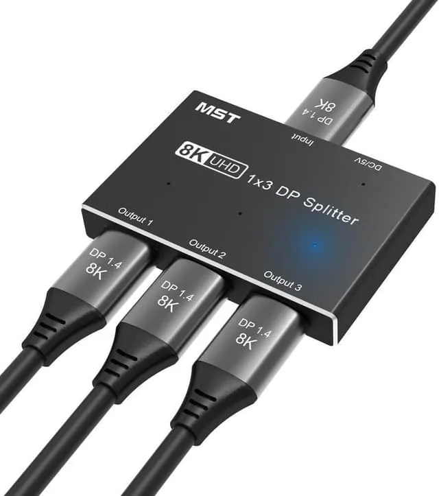 NÖRDIC Displayport splitter 1 till 3 8K30Hz