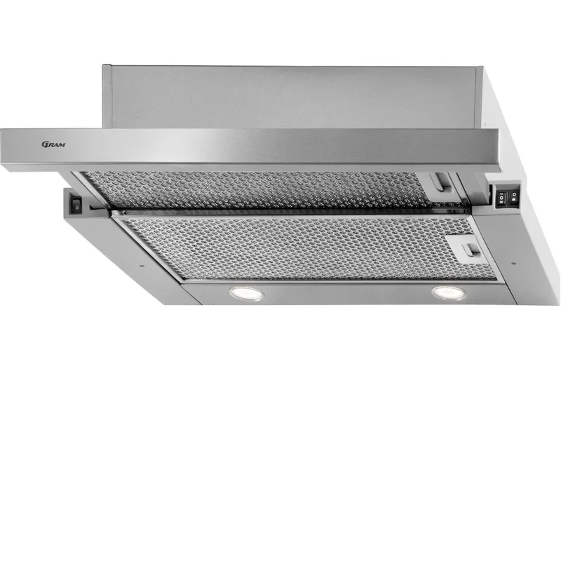 Gram EFU 604-90 X utdragbar köksfläkt, rostfri