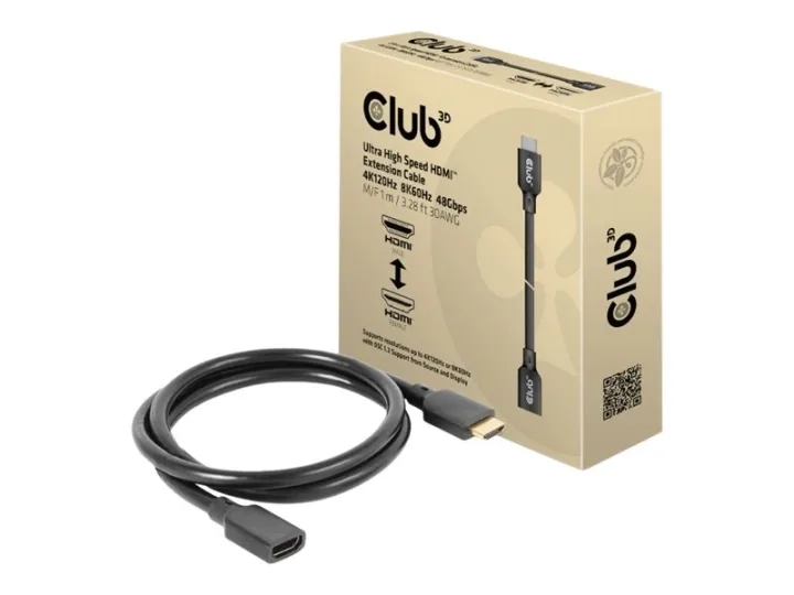 Club 3D HDMI-förlängningskabel hane till hona, 1 m