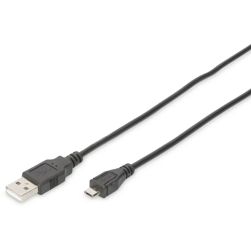 Digitus USB-kabel, USB-A till Micro-USB B, svart