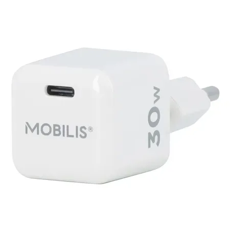 Mobilis 001383 universalladdare för mobil, vit, snabbladdning