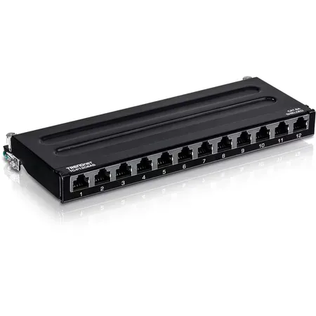 TRENDnet TC-P12C6AS patchpanel, 12 portar, Cat6a