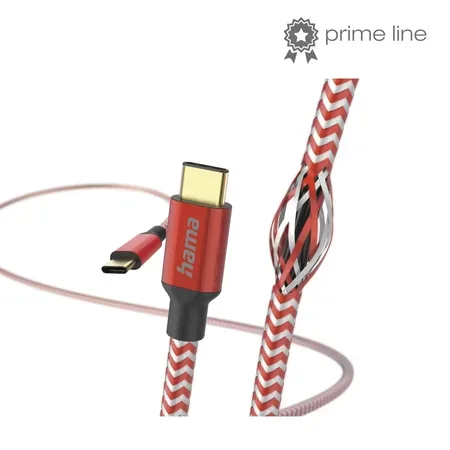 Hama Reflective USB-kabel USB 2.0 1,5 m USB C röd