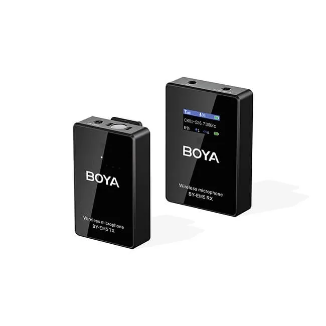 BOYA Trådlös UHF-Mikrofon x1 BY-EM5-K1