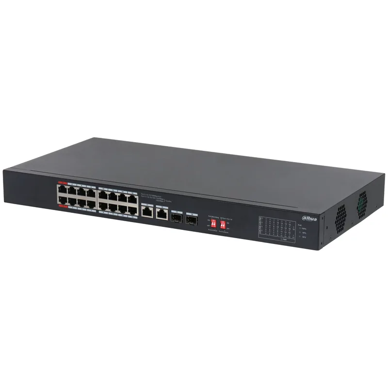 Dahua S3218-16ET-135 18-portars icke-hanterad skrivbordswitch med 16-portars PoE
