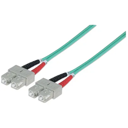 Intellinet 751025 InfiniBand- och fiberoptisk kabel, 1 m, SC, turkos