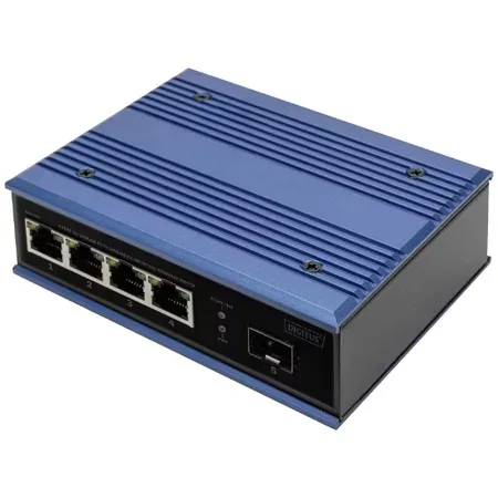 Digitus industriell switch, 4 portar Fast Ethernet, ohanterad