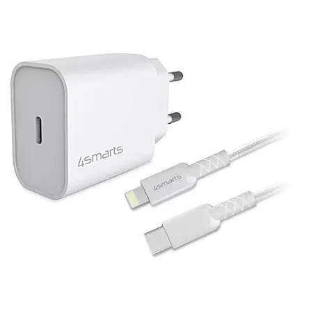 4smarts snabbladdarset 20W med 1,5 m Lightning-kabel för iPhone