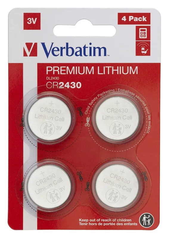 Verbatim litiumbatteri CR2430, 4-pack