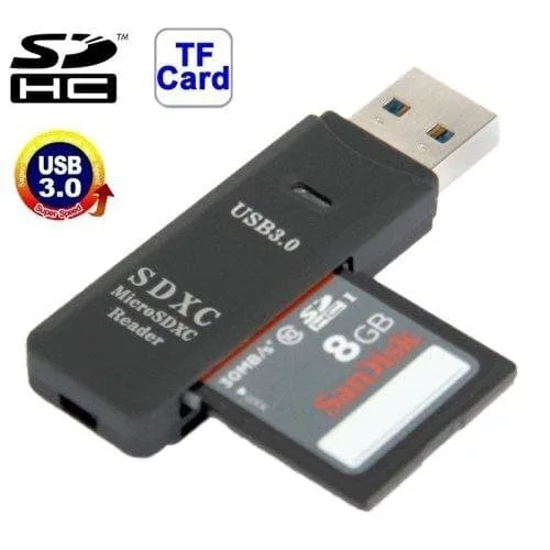 24 USB 3.0 kortläsare för Micro-SD och SD