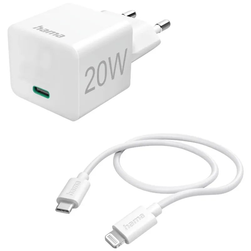 Hama Snabbladdare 220V USB-C-Lightning