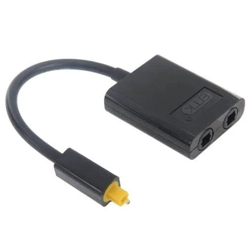 Toslink optisk splitter med dubbla utgångar