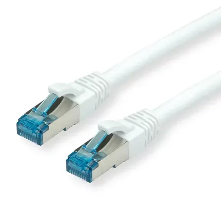 Value 21.99.1978 RJ45 Nätverkkabel, Patchkabel CAT 6A S/FTP 15.00 m Vit dubbelt skärmad, Halogenfri, Flamskyddsmedel 1 st