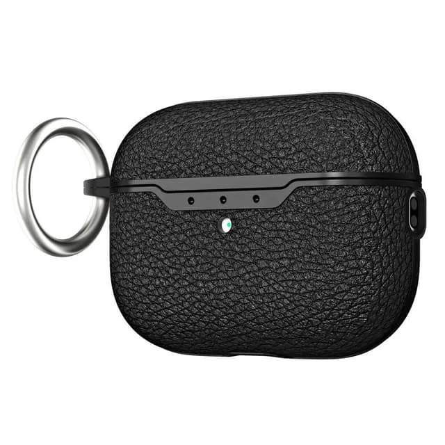 SKALO AirPods Pro 2 Litchi Fodral med Nyckelring
