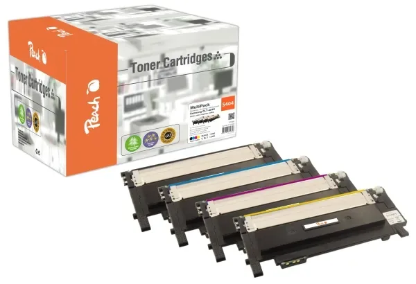 Peach 111940 (PT666) tonerpatroner 4-pack, svart, cyan, magenta och gul